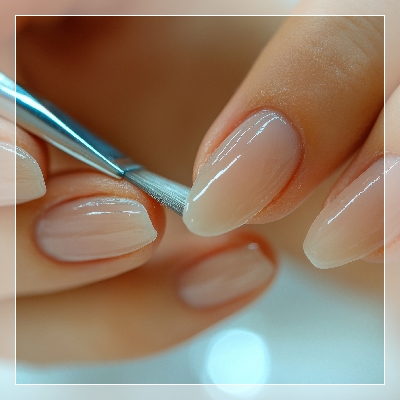 tırnak tasarım veya nail art yaptıran bir kadın vernikli ojeleri ile temiz ve bakımlı tırnaklar